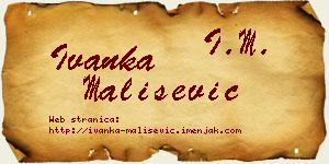Ivanka Mališević vizit kartica